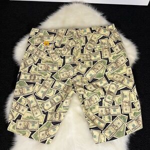 Loudmouth Golf Shorts Womens 34 Bermuda Money Cash Dollar Bills Sport Athletic